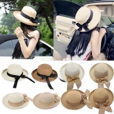 Hot New Fashion Summer Casual Mujer Ladies Wide Brim Beach Sun Hat Elegant  eb-91490456